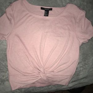 Pink Knot Crop Top